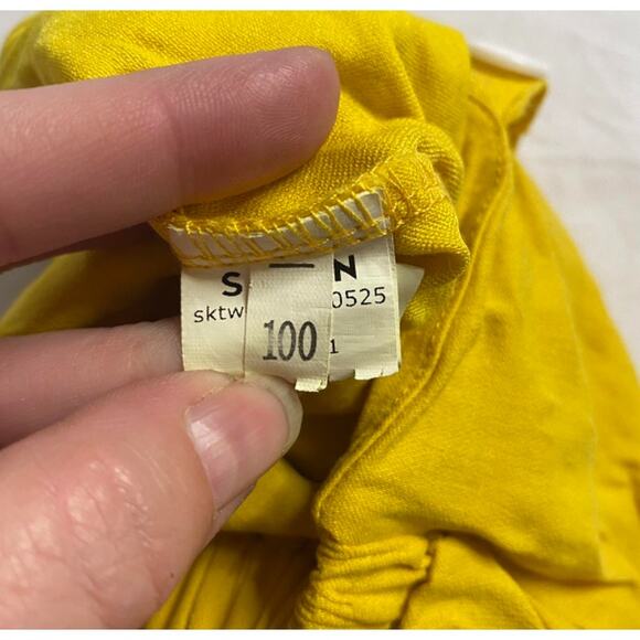 Bright Yellow Button-Front Skirt SHEIN Kids 100 (3–4 Years) - Picture 3 of 6